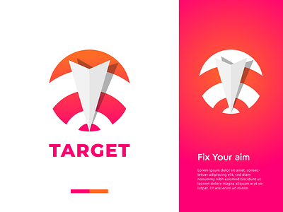 Target Logo design app app icon logo app ui blend logo brand identity branding dart dart logo gradient logo icon iconography latest logo latest trend logo logo design branding logo trends 2020 mobile app paper logo target target logo