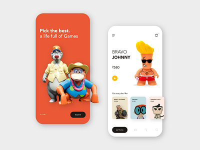 Toy store UI design illustration toys ui