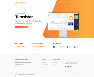 Turasistan - Landing page app branding landing landingpage product page saas app ui uidesign web design webdesign website website design