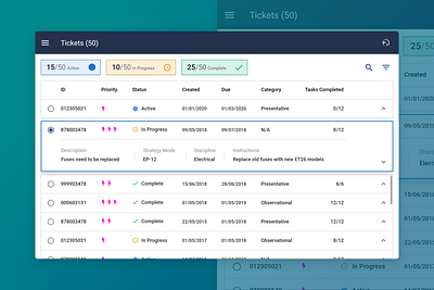 Native android app for inspectors app ui app ux dashboard ui data visualization inspection tables tablet app