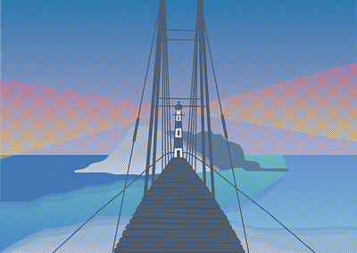 Illustration of the bridge. illustration photoshop photoshop art