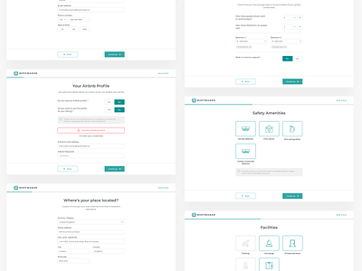 Onboarding | Hostmaker design desktop digital form input login onboarding register steps ui ux