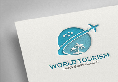 Tourism logo blue branding business concept creative design ecommerce graphic design logo tourism