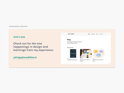 Advertisement UI 100daysofui advertisement advertisement design advertising blog blog design dailyui design productdesign ui ux web design