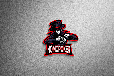 Homo poker logo1 customlogo design logo logo design logodesign mascot design mascotlogo pokerlogo poster design redcolorlogo