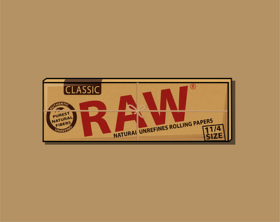 RAW Rolling Papers design illustration vector