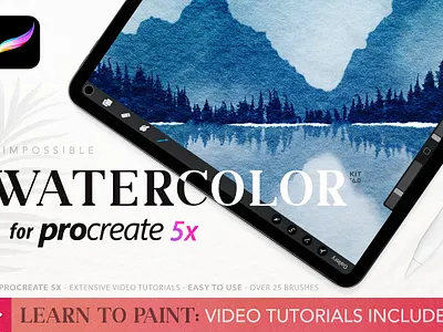 Procreate Watercolor Kit add on add ons addon addon brush addon brushes addons brush set brushes drawing paint paint watercolor painting procreate procreate brush procreate kit procreate watercolor procreate watercolor kit watercolor brush watercolor brushes watercolor paint