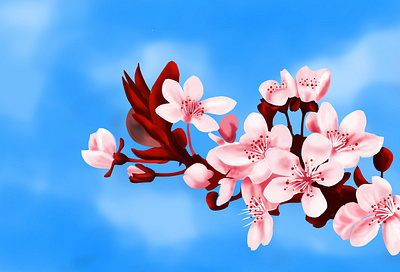 cherry1 design dugital art illustration painting wallpaper