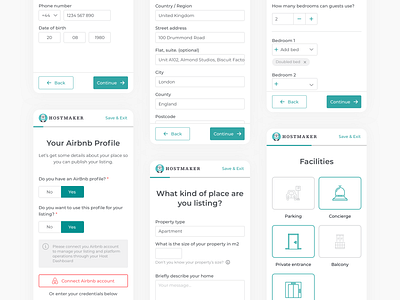 Mobile onboarding | Hostmaker design digital form input login mobile onboarding register steps ui ux