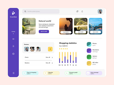 DreamDom Web App adobe xd app concept design dream illustration ui ux vector