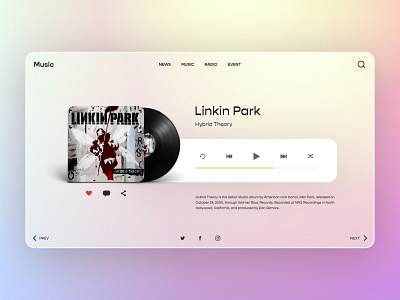 Music Web concept design illustration music ui ux vector