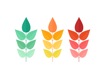 Day 295 - 366 Days of Illustration Challenge - MintSwift ash ash leaf autumn autumn colours autumn leaves autumnal digital illustration flat design flat illustration flatdesign gradient illustration illustrations illustrator leaves mintswift ombre plant vector vector illustration
