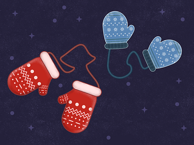 Winter Gloves affinity designer gloves drawing ipad art vector gloves winter illustration