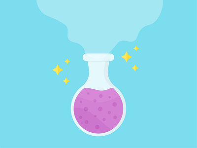 Day 292 - 366 Days of Illustration Challenge - MintSwift birthday bubbles digital illustration flat design flat illustration flatdesign illustration illustrations illustrator love potion magic magic potion magical magician mintswift potion sparkle stream vector vector illustration