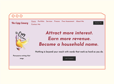 The Copy Canary Website Design brand design brand identity homepage icon design landing page squarespace ui web design website