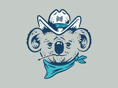 Koala Cowboy adobe behance bold branding color cowboy design dribbble flat illustration illustrator instagram koala logo procreate simple southwestern texture tshirtdesign vector