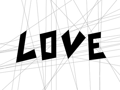 Love geometric lettering love