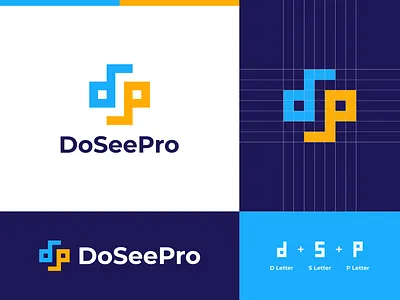 DoSeePro Logo Design Concept app icon brand identity branding branding agency clean corporate dp dp letter logo dps ds identity logo logo designer logo grid logotype monogram smart logo symbol website wordmark