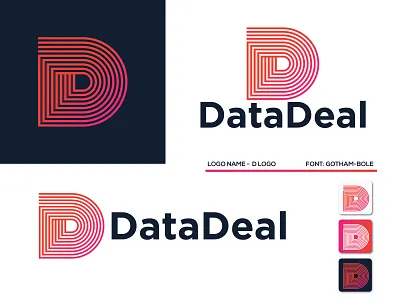 Data Deal minimalist, abstarct, lettermark logo design app brand branding d d letter d logo data digital entertainment identity letter logo marketing media network real estate studio tech technology visual identity