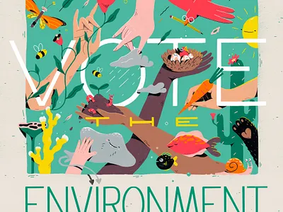 Hands apple pencil bright character detail flat hand illustration ipad nature procreate