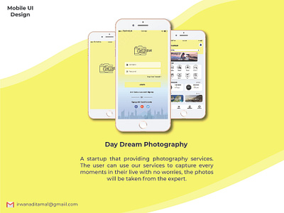 Photography Mobile UI Design design mobile app mobile design ui ux