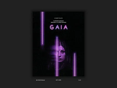 GAIA cover art design future futuristic illustrator minimal movie art movie poster neon neon light newretro photography photoshop poster poster design typogaphy visual design