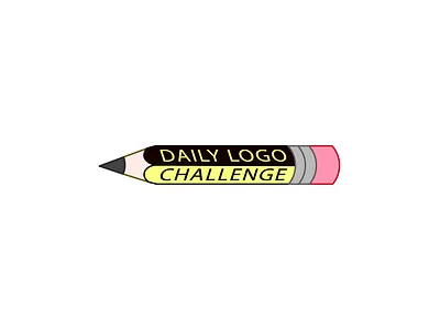 Daily Logo Challenge - Pencil Logo 50dailylogochallenge 50daylogochallenge dailylogochallenge flat illustrator logo logodlc minimal vector