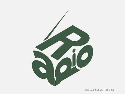 Inktober Logo 4/31: Radio branding dallasraeanndesign design inktober inktober2020 logo typography