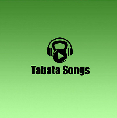 Tabata song Fitness with music logo app design logo minimal vector