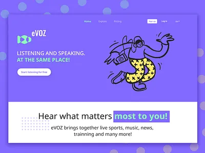 Podcasts Web Concept dashboard login podcast search signup ui ux visualdesign