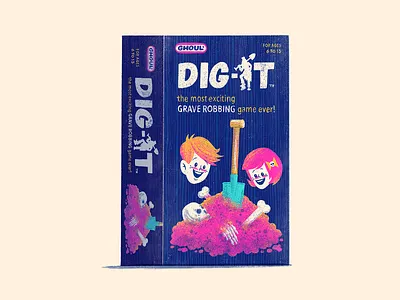 Grave (Vintage Game) 70s character characters design drawlloween game graveyard halloween illustration junkykid retro vintage