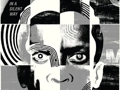 Miles Davis Poster adobe adobe illustrator artprint black and white design illustraion jazz screenprint vector