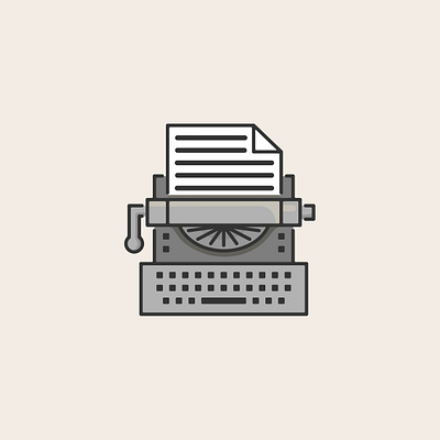 Just My Type Writer drawing illustration typewriter vector