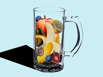Fruit Beer beer booze collage digital collage fruit liquor spirits wine