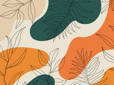 Festive Foliage fall illustration pattern plants vector