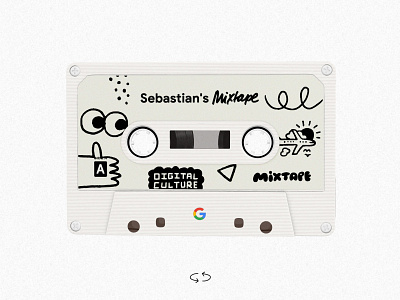 Google Mixtape art character doodle drawing eyeballs google illustration mixtape procreate stickers