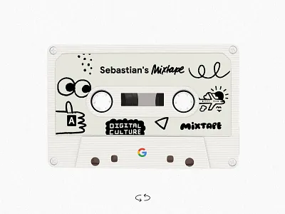 Google Mixtape art character doodle drawing eyeballs google illustration mixtape procreate stickers