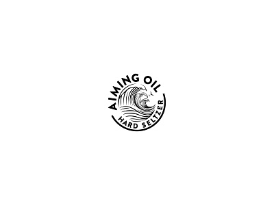 Aiming Oil aiming alcohol claw design drink golf hard logo mock oil seltzer sparkling water white whiteclaw