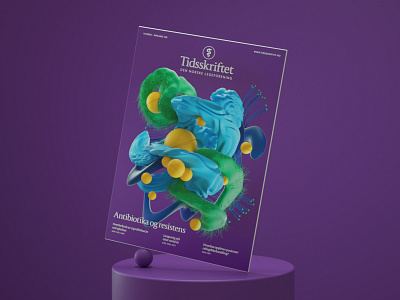 Tidsskriftet Den Norske Legeforening Cover 3d 3dillustration artdirection artdirector bacteria balance color digitalart illustration medicine