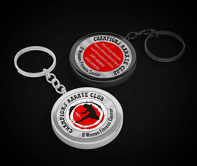 keychain mockup for the champions karate club app artist branding circle logo design e learning freelancer illustration logocreator logo online artist logodesigner logomaker logo