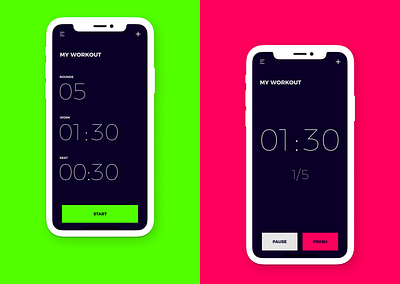 Countdown Timer app countdown countdown timer dailyui dailyuichallenge design fitness timer ui ux workout