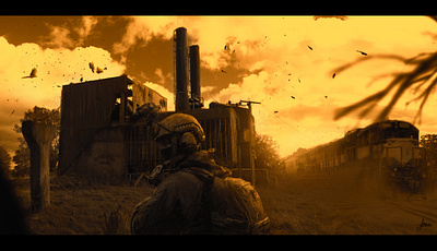 First Dawn album art art artwork atmospheric book design characterdesign concept concept art cover cover artwork design environment design illustration illustrator matte painting mystery painting post apocalyptic stalker zone