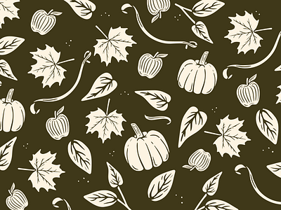 Fall/Autumn Illustrated Pattern - Leaves, Pumpkins, Apples adobe illustrator autumn autumn leaves celebration design digital illustration doodle fall graphic design illustration illustration art illustration design illustration digital illustrator leaves pattern procreate pumpkin vector vector art