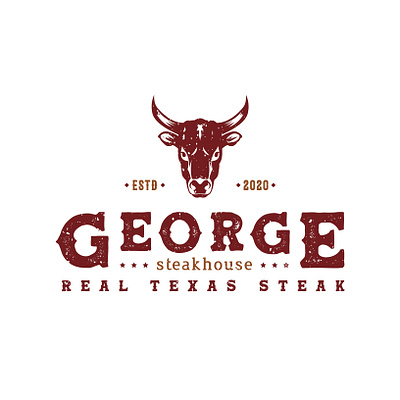 George steakhouse brand designer brand identity branddesigner graphic design graphic designer graphicdesigner logo logodesigner logodesigners logos meat logo restaurant restaurant branding restaurant logo steak steak house steak logo steakhouse