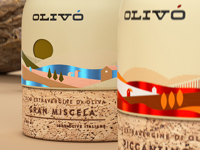 Olivo - Extra Virgin Olive Oil 3dart 3dartist 3drender behance branch brand identity branding cinema4d design foil food foodpackaging illustration label label packaging labeldesign oil olive branch olive oil packaging design