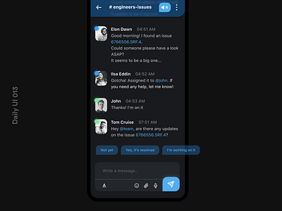 Daily UI 013 Messaging App app design appui appuidesign daily ui daily ui 013 dailyui dailyui 013 dailyui013 dailyuichallenge design figma message app messaging app