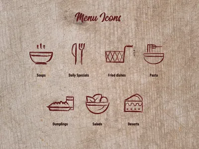 Menu Icons (Dvor Lehôtka) design graphicdesign icons icons design menu design