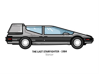 The Last Starfighter auto automobile car cars design dots element fast future iconic icons illustration movie outline vector vehicle