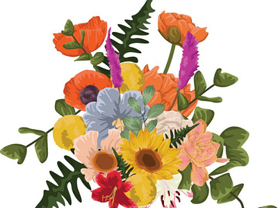 Mix Flower Illustration illustration