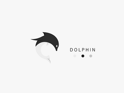 Dolphin design flat illustration logo vector